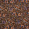 Hemdenstoff Retroblumen und Paisleymuster – nachtblau/karamell,  thumbnail number 1