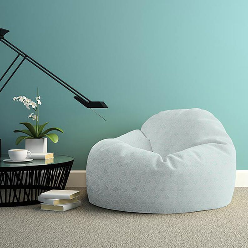 Outdoorstoff Jacquard Kreis-Ornamente – mint/wollweiss,  image number 7