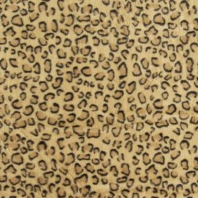 Superweiches Kunstfell Leoprint – altgold/schwarz, 
