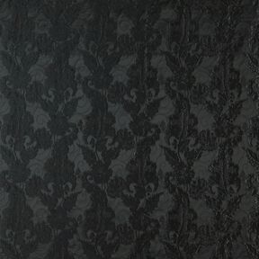 Bekleidungsjacquard Brokat Blumen – schwarz, 