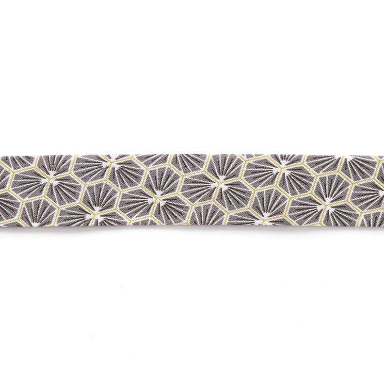 Schrägband Diamanten [27 mm] – grau,  image number 1