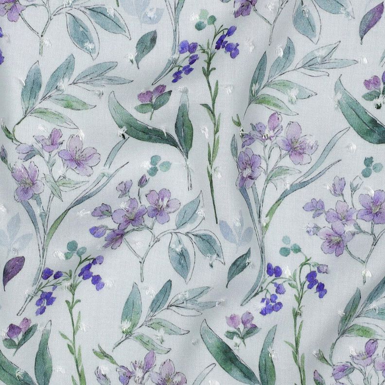 Viskose Voile Dobby Blumen &ndash; weiss,  image number 2