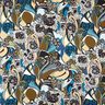 Viskosestoff Blumen und Blätter – schwarz,  thumbnail number 1