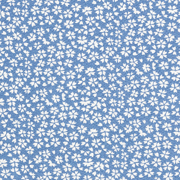 Seersucker Millefleurs – jeansblau/weiss | Reststück 100cm
