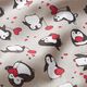 Popeline Pinguine und Herzen  – sand,  thumbnail number 2