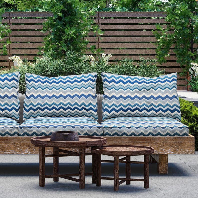 Outdoorstoff Canvas Zacken – blau, image number 6