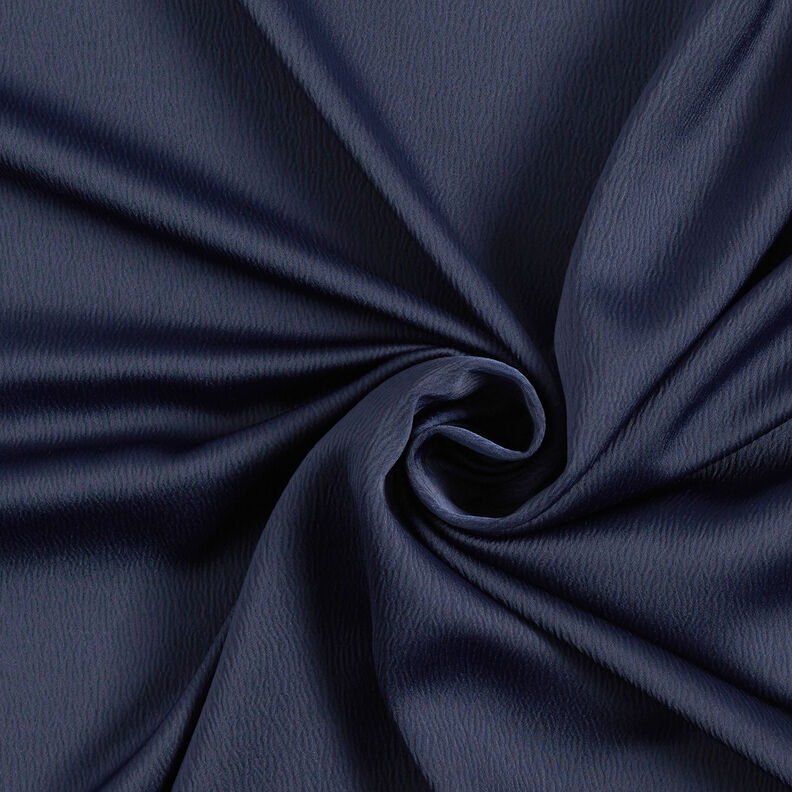 Crêpe Satin Uni – marineblau,  image number 1