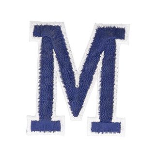 Applikation Buchstabe M [ Höhe: 4,6 cm ] – marineblau, 