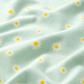 Waffeljersey Margeriten – hellmint, 