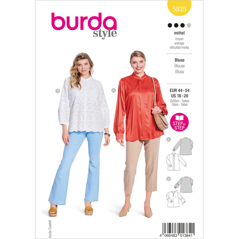 Plus-Size Bluse | Burda 5839 | 44-54,  image number 1
