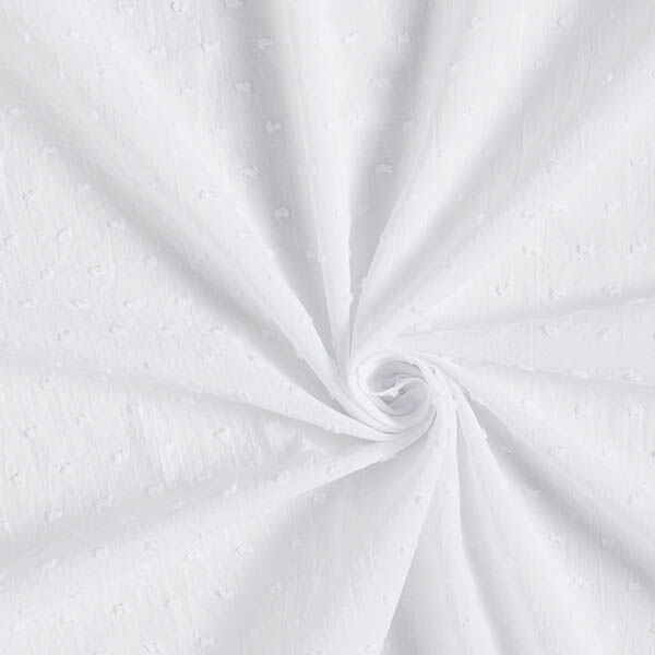 Baumwollbatist Dobby – weiss