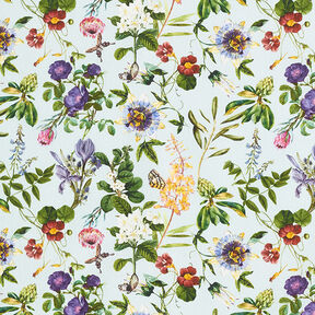 Baumwollstoff Popeline Blumenpracht – hellblau, 