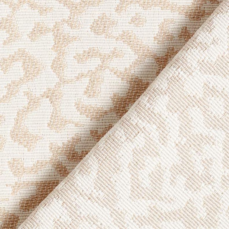 Möbelstoff Jacquard abstraktes Leomuster groß – creme/beige,  image number 4