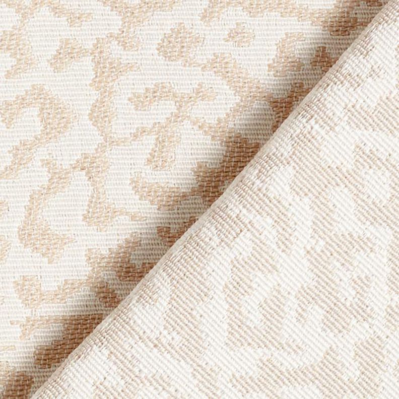 Möbelstoff Jacquard abstraktes Leomuster groß – creme/beige,  image number 4