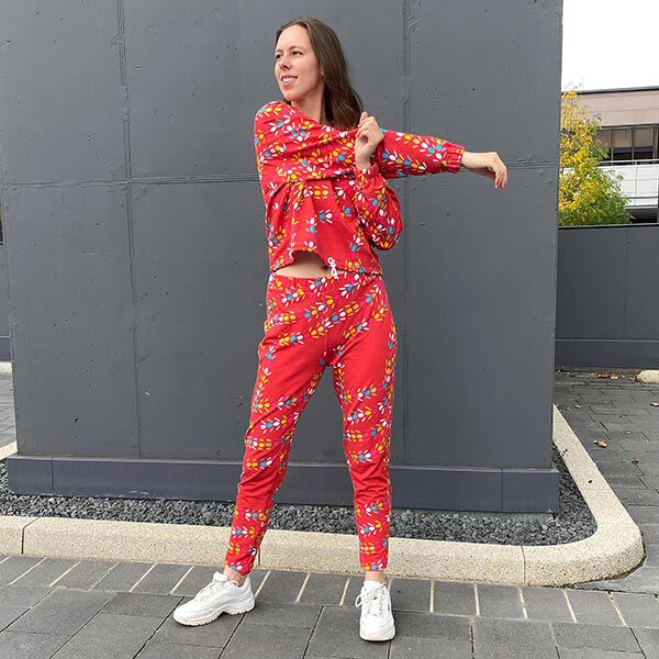 Sweatshirt bunte Ameisenstraße | Designerella.bella – rot – Muster, image number 7