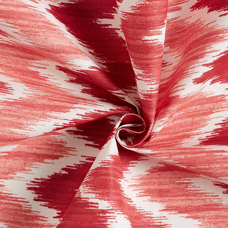 Beschichtete Baumwolle Ikat-Print – rot/weiss,  image number 3