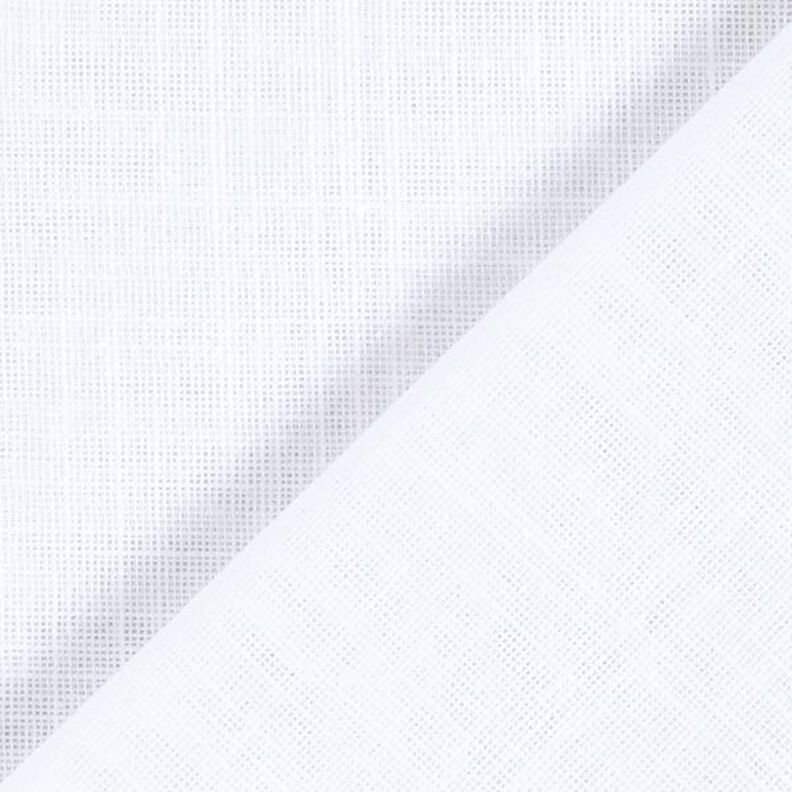 Gardinenstoff Voile Leinenlook 300 cm – weiss,  image number 3