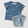 GOTS Baumwolljersey Trecker Digitaldruck – jeansblau,  thumbnail number 6