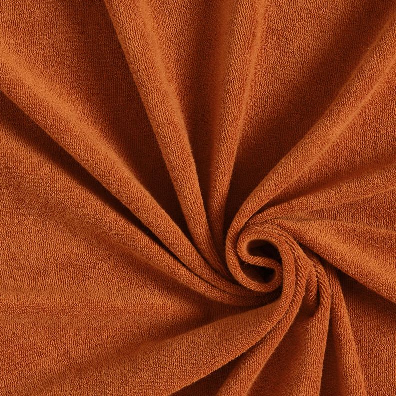 Frotteestoff Stretch Uni – terracotta,  image number 1