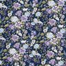 Baumwollpopeline romantische Blumenwiese – marineblau/lavendel,  thumbnail number 1