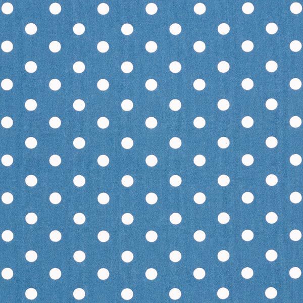 Baumwollpopeline große Punkte – jeansblau/weiss,  image number 1