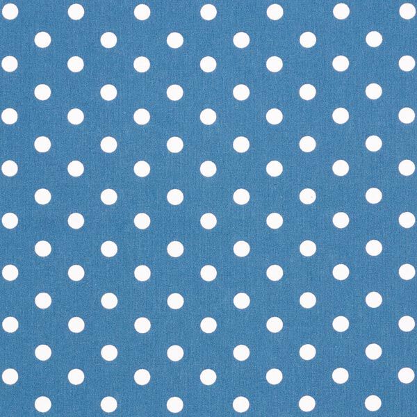 Baumwollpopeline große Punkte – jeansblau/weiss,  image number 1