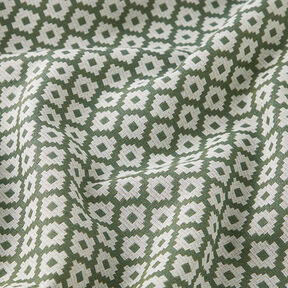 Outdoorstoff Jacquard Rauten – oliv, 