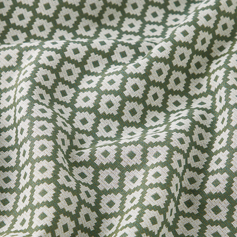 Outdoorstoff Jacquard Rauten – oliv,  image number 2