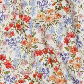 Leinen-Mix Fr&uuml;hlingsblumen &ndash; weiss, 