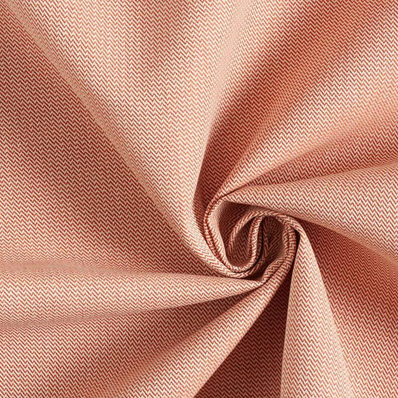 Outdoorstoff Jacquard kleines Zickzack – terracotta,  image number 1