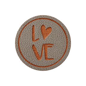 Zierteil Love [ Ø 25 mm ] – beige, 