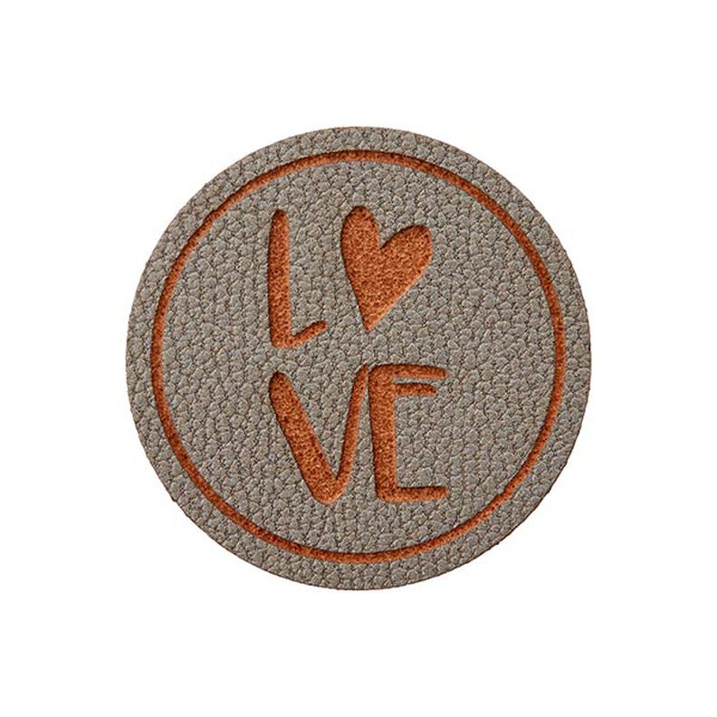 Zierteil Love [ Ø 25 mm ] – beige,  image number 1