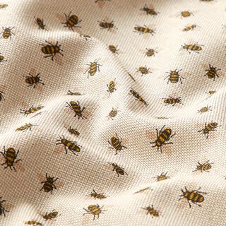 Dekostoff Halbpanama Bienenfamilie – natur, 