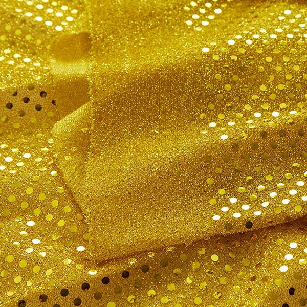Paillettenstoff kleine Punkte – gold | Reststück 100cm