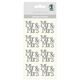 Design Sticker Mr&Mrs [ 8 Stück ] – silber metallic,  thumbnail number 1