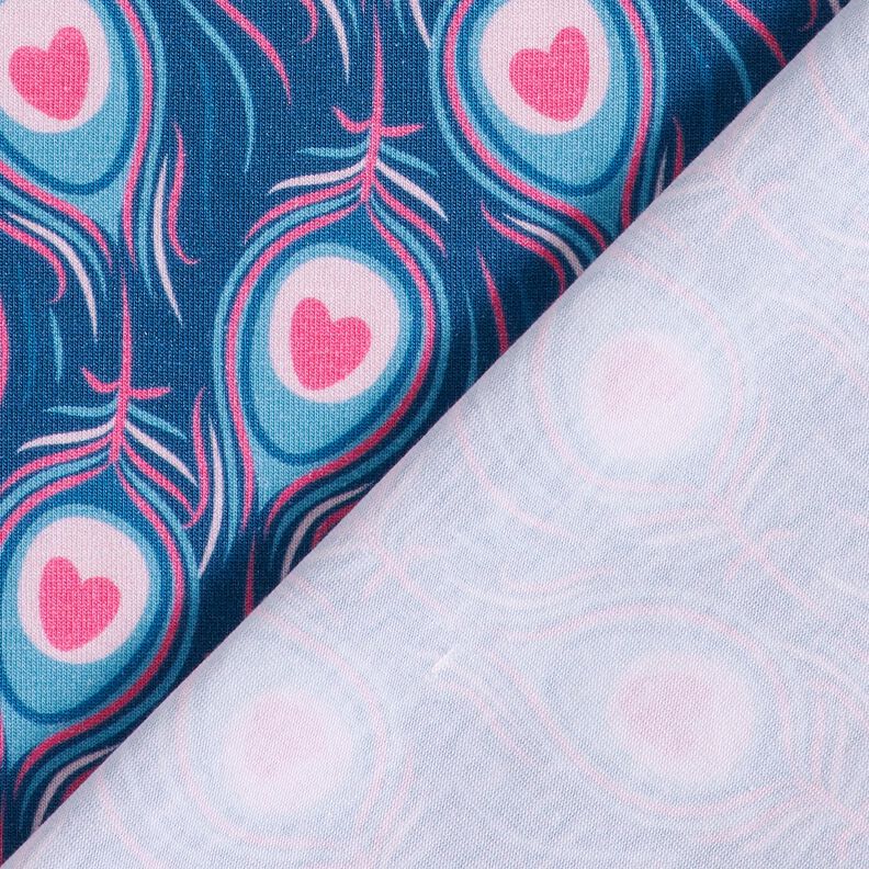 Baumwolljersey Pavo | Stoff&Liebe – königsblau/intensiv pink, image number 4