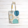 Dekostoff Halbpanama Kreise – blau,  thumbnail number 6