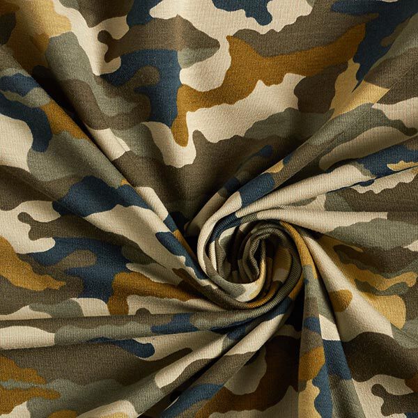 Baumwolljersey Camouflage | by Poppy – khaki, image number 3