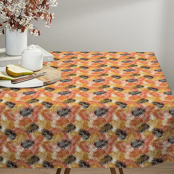 Baumwollstoff Cretonne Palmblätter – hellbeige/schwarz,  image number 6
