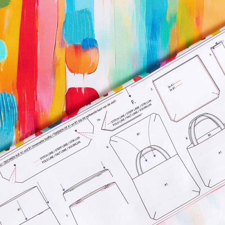 Taschen Panel Canvas bunte Pinseltupfen – weiss, image number 6