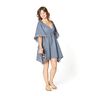 Baumwolljersey Seersucker feine Streifen – jeansblau/weiss,  thumbnail number 6