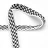 Schrägband Vichykaro mit Häkelborte [20 mm] – schwarz,  thumbnail number 1