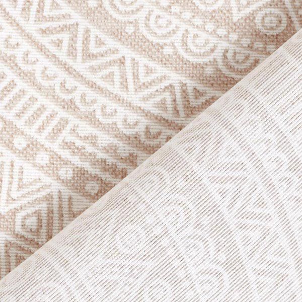 Dekostoff Canvas Mandala – natur/weiss | Reststück 50cm