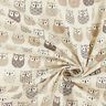 Baumwollstoff Cretonne Eulen – creme/grau,  thumbnail number 2