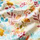 Beschichtete Baumwolle bunte Blumen – weiss/aquablau,  thumbnail number 3