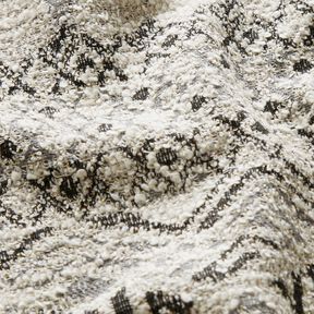 Strickbouclé Ikatmuster – grau/weiss, 