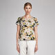Viskosestoff Expressive Blumen – schwarz,  thumbnail number 5