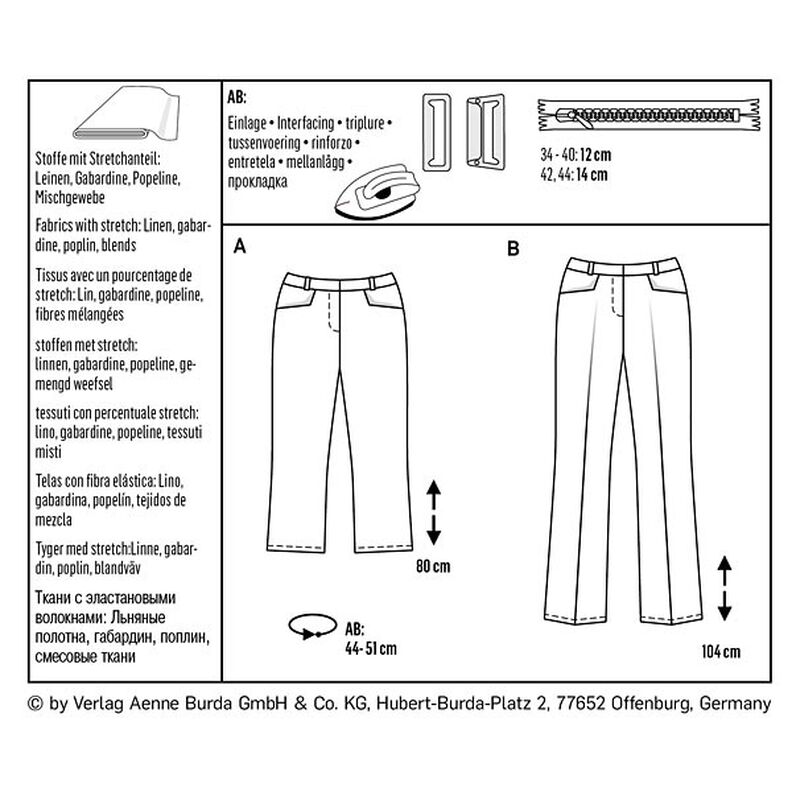 Hose / 7/8 Hose | Burda 6432 | 34-46, image number 6
