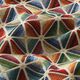 Dekostoff Gobelin bunte Rauten – hellbeige/karminrot,  thumbnail number 2