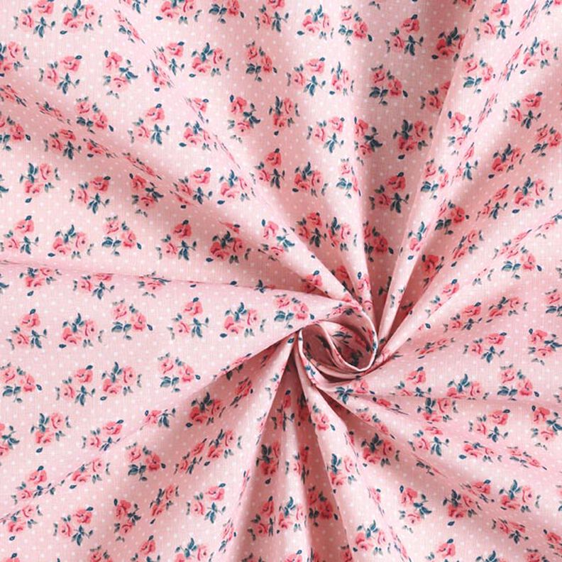 Baumwollstoff Cretonne kleine Rosen – rosa,  image number 4